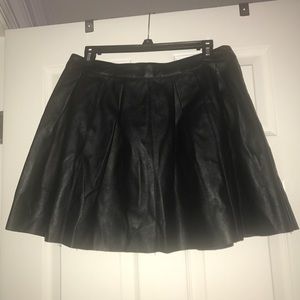 Asos Faux leather mini pleat skirt